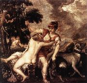 TIZIANO Vecellio Venus and Adonis  R USA oil painting reproduction